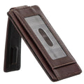 Cambridge Slim Full-Grain Leather Money Clip Wallet with RFID Protection by MiamiLeathers.com