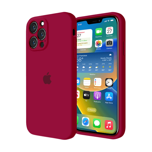 iPhone Camera Protection Silicone Case (Rose Red) by Vogueen