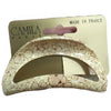 Camila Paris Cream Marble Curved Claw Clip, Handmade in France