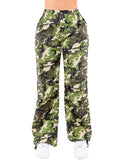 Camouflage Wide Leg Joggers -Green by The House of Stylez