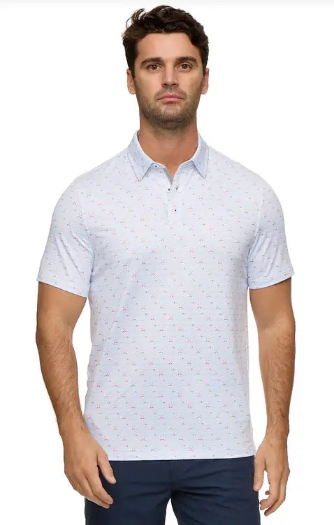 CANTERA SS GOLF CLUB PRINT PERFORMANCE POLO by Boutique 23