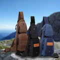 Canvas Shoulder Bag with Multiple Compartments by DailySale