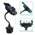 Car Cup Holder Phone Mount Adjustable Gooseneck Phone Stand by DailySale