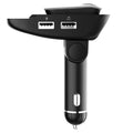 Car FM Transmitter with Wireless Earpiece 2 USB Charge Ports by DailySale
