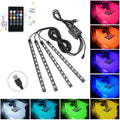 Car LED Strip Lights with Sound Active Function and Remote Controller by DailySale
