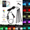 Car LED Strip Lights with Sound Active Function and Remote Controller by DailySale