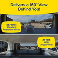Car Wide Angle Rearview Mirror Curved Interior Large Field Of View Inside Mirror by DailySale