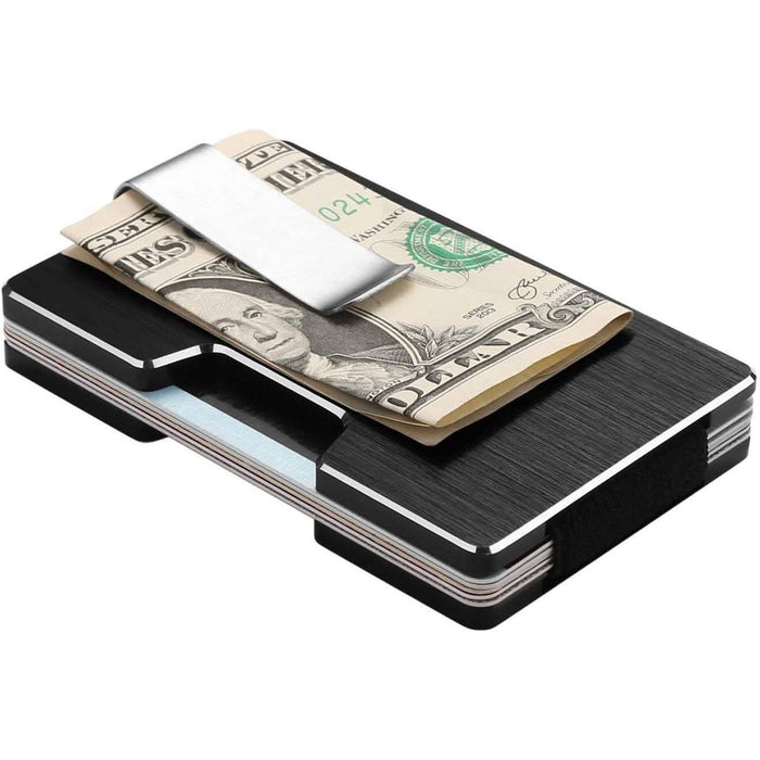 Carbon Fiber Pocket Money Clip Wallet with RIFD Card Blocking by DailySale