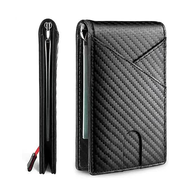 Carbon Fiber Rfid Men Wallets Bi-fold Vallet Billfold by DailySale