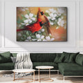 Cardinals on Dogwood Painting Canvas Wall Art by Tailored Canvases