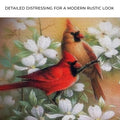 Cardinals on Dogwood Painting Canvas Wall Art by Tailored Canvases