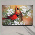 Cardinals on Dogwood Painting Canvas Wall Art by Tailored Canvases