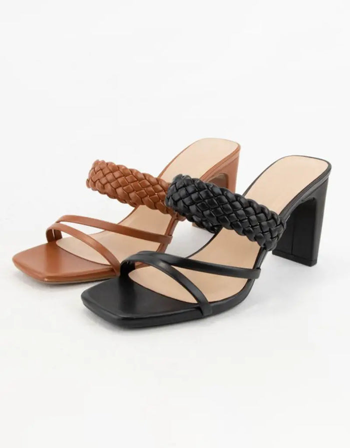 Carmen Double Strap Heel - Tan by Boutique 23