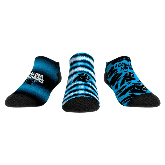 Carolina Panthers - Low Cut - Make Some Noise (3-Pack) by Rock 'Em Socks