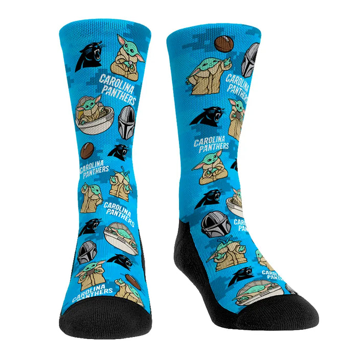 Carolina Panthers - Star Wars - Grogu All-Over by Rock 'Em Socks