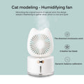 Cartoon Cat Fan Humidifier USB Charging Desktop Mute Hydrating Humidifier by DailySale