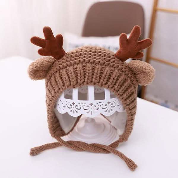 Cartoon Elk Baby Hat Winter Christmas Knitted by DailySale