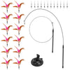 Cat Feather Wand Rod with 12 Pieces Feather Replacements for Cats