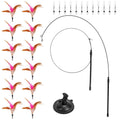 Cat Feather Wand Rod with 12 Pieces Feather Replacements for Cats by DailySale