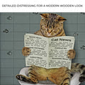 Cat Toilet Reading Newspaper Canvas Wall Art by Tailored Canvases