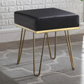 Catheau Square Ottoman Brass Finished Frame Hairpin Legs by DailySale