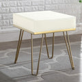 Catheau Square Ottoman Brass Finished Frame Hairpin Legs by DailySale