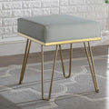 Catheau Square Ottoman Brass Finished Frame Hairpin Legs by DailySale