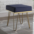 Catheau Square Ottoman Brass Finished Frame Hairpin Legs by DailySale
