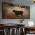 Cattle Company Sign by Tailored Canvases