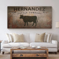 Cattle Company Sign by Tailored Canvases