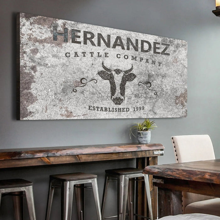 Cattle Company Sign II by Tailored Canvases
