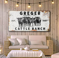 Cattle Ranch Rustic Sign by Tailored Canvases