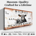Cattle Ranch Sign by Tailored Canvases