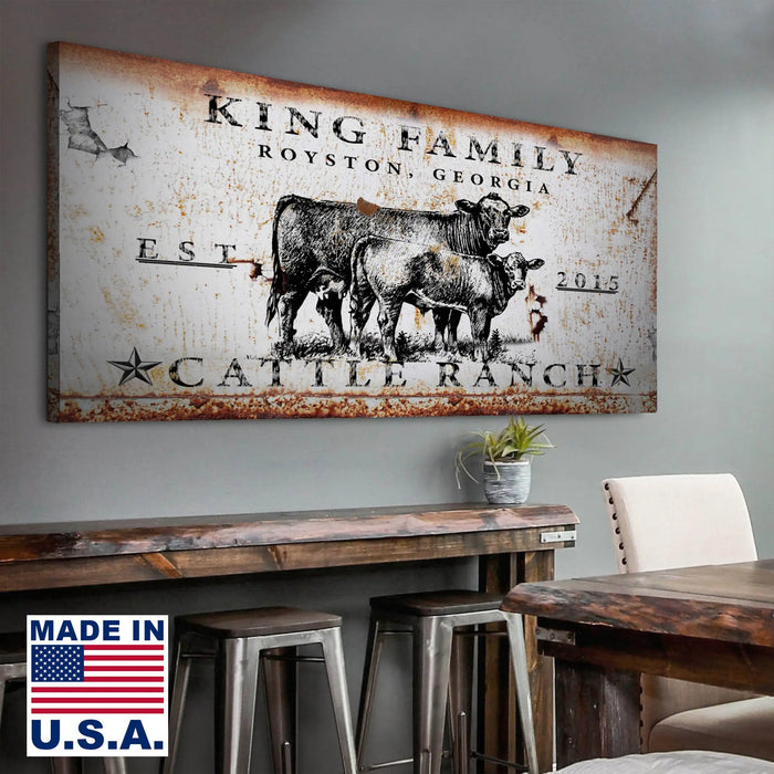 Cattle Ranch Sign II by Tailored Canvases
