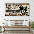 Cattle Ranch Vintage Sign by Tailored Canvases