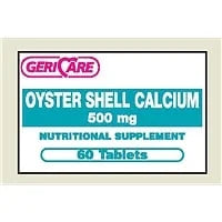 GeriCare Oyster Shell Calcium Tablets 500mg 100 Ct by Pasteur Pharmacy