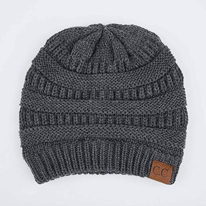 C.C. Women's Knit Beanie Hat - Color: Charcoal by DailySale