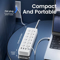 10-in-1 Multi-Outlet Power Strip – 6 AC, 3 USB-A, 1 Type-C by DailySale