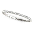 14k White Gold Pave Setting Diamond Wedding Ring (1/8 cttw) by Bids.com
