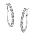 10KT White Gold 1 cttw Diamond Hoop Earrings (I-J Clarity, I2-I3 Color) by Bids.com