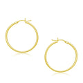 10k Yellow Gold Polished Hoop Earrings (30 mm) by Bids.com