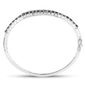 4.00 Carat Genuine Black Diamond .925 Sterling Silver Bangle by Bids.com