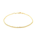 10k Yellow Gold Solid Diamond Cut Rope Bracelet 1.5mm by Bids.com