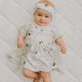 short sleeve twirl dress | celestial by Finn + Emma