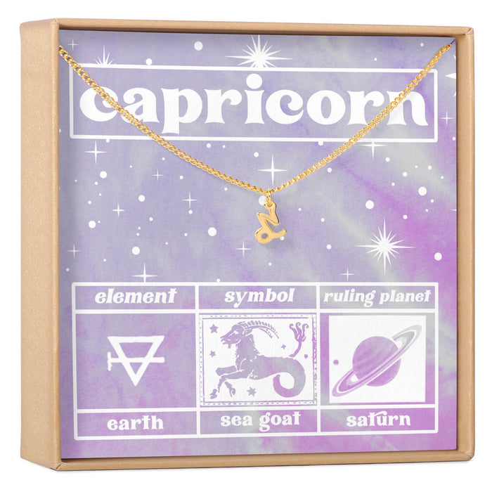 Celestial Capricorn Zodiac Necklace by Dear Ava