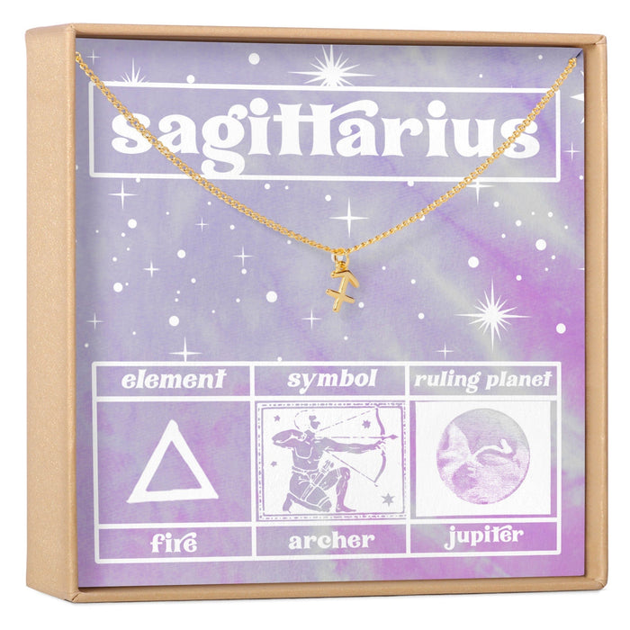 Celestial Sagittarius Zodiac Necklace by Dear Ava