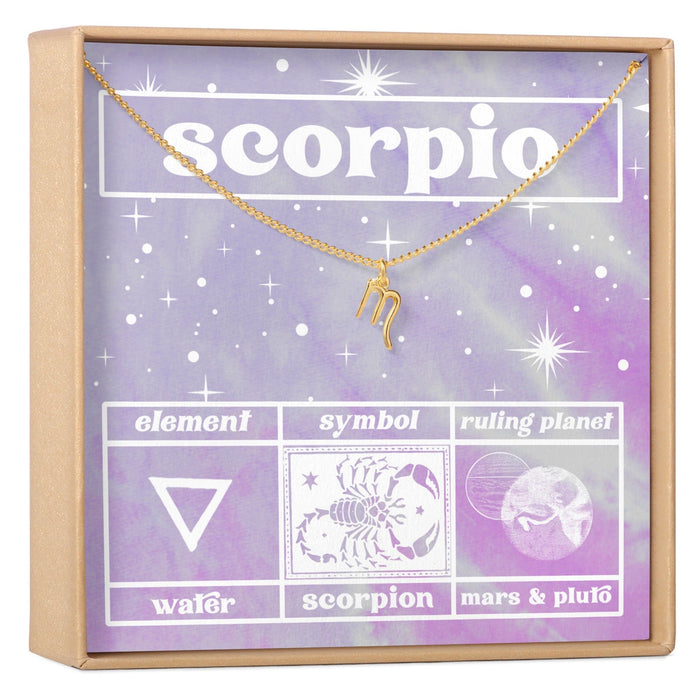 Celestial Scorpio Zodiac Necklace by Dear Ava
