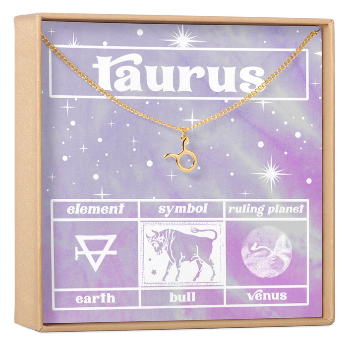 Celestial Taurus Zodiac Necklace by Dear Ava