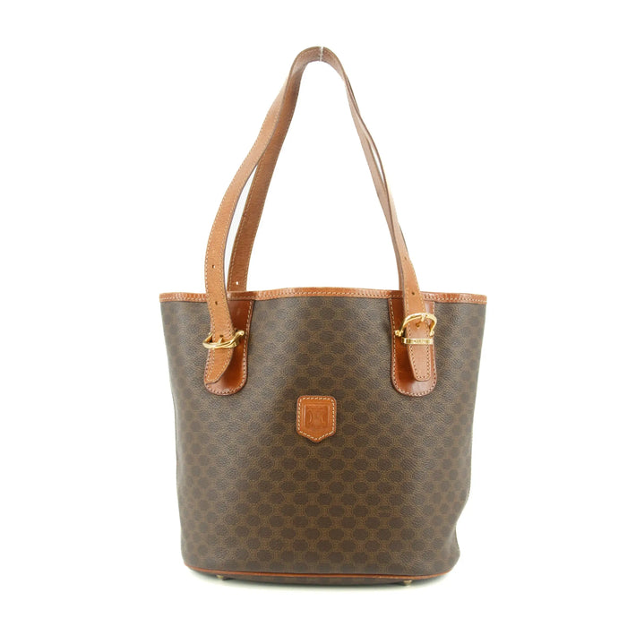 Celine Brown Macadam PVC x Leather Shoulder Bag #9412 by Bolt Boutique