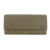 Celine Long Flap Calfskin Leather Grey Wallet #5874